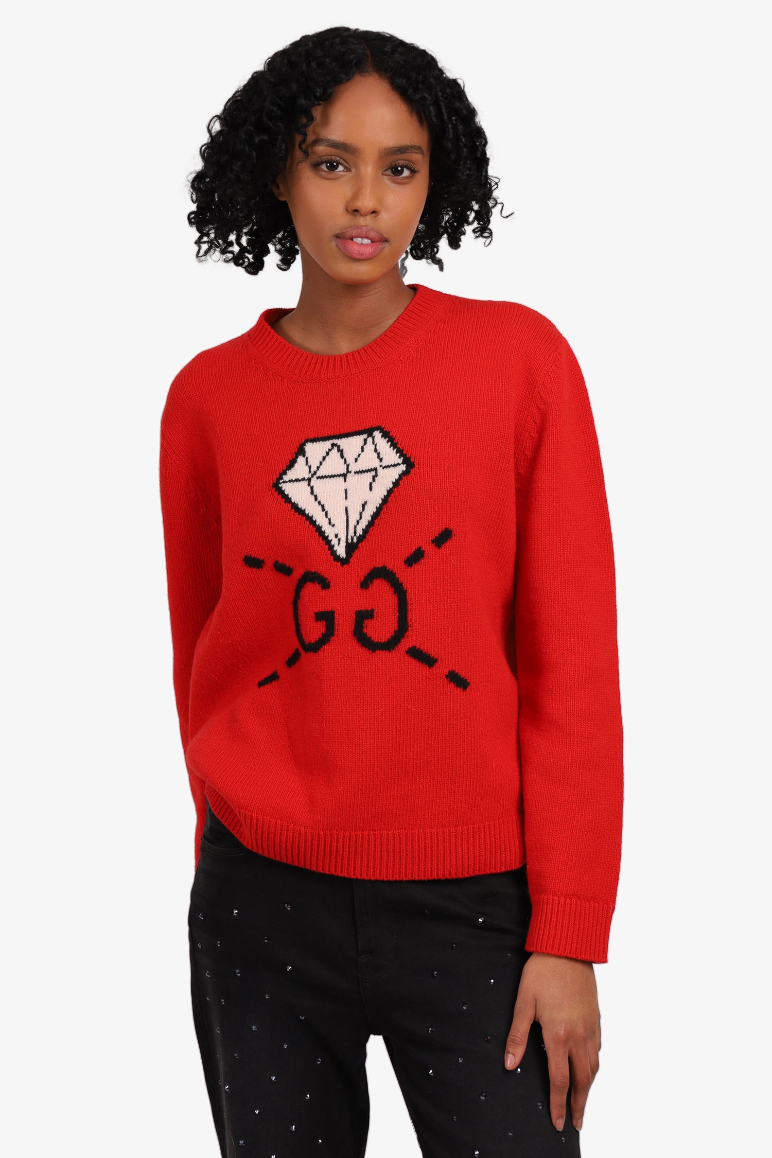 Gucci Jumper Gg Wool Sweater Wool Gucci Red Jumper Gucci Red Wool