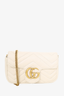 Gucci White Leather Super Mini GG Marmont Crossbody