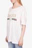 Gucci White Thin Jersey Logo T-Shirt Size L