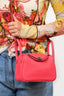 Hermes 2020 Rose Extreme Pink Clemence Leather Mini Lindy 20