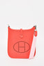 Hermes 2021 Rose Pivione Clemence Leather "Evelyn TPM" Crossbody