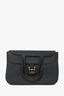 Hermes 2022 Black Clemence Leather Halzan 31 Top Handle with Strap