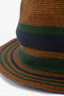 Hermes Brown/Green/Blue Paper Woven Hat Size 58