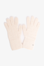 Hermes Cream Virgin Wool Knit "Frequence" Gloves Size S
