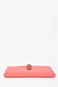 Hermes Pink Leather Bearn Wallet