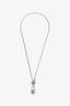 Hermes Silver Kelly Cadenas Pendant Necklace