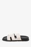 Hermes White Leather Chypre Sandals Size 41
