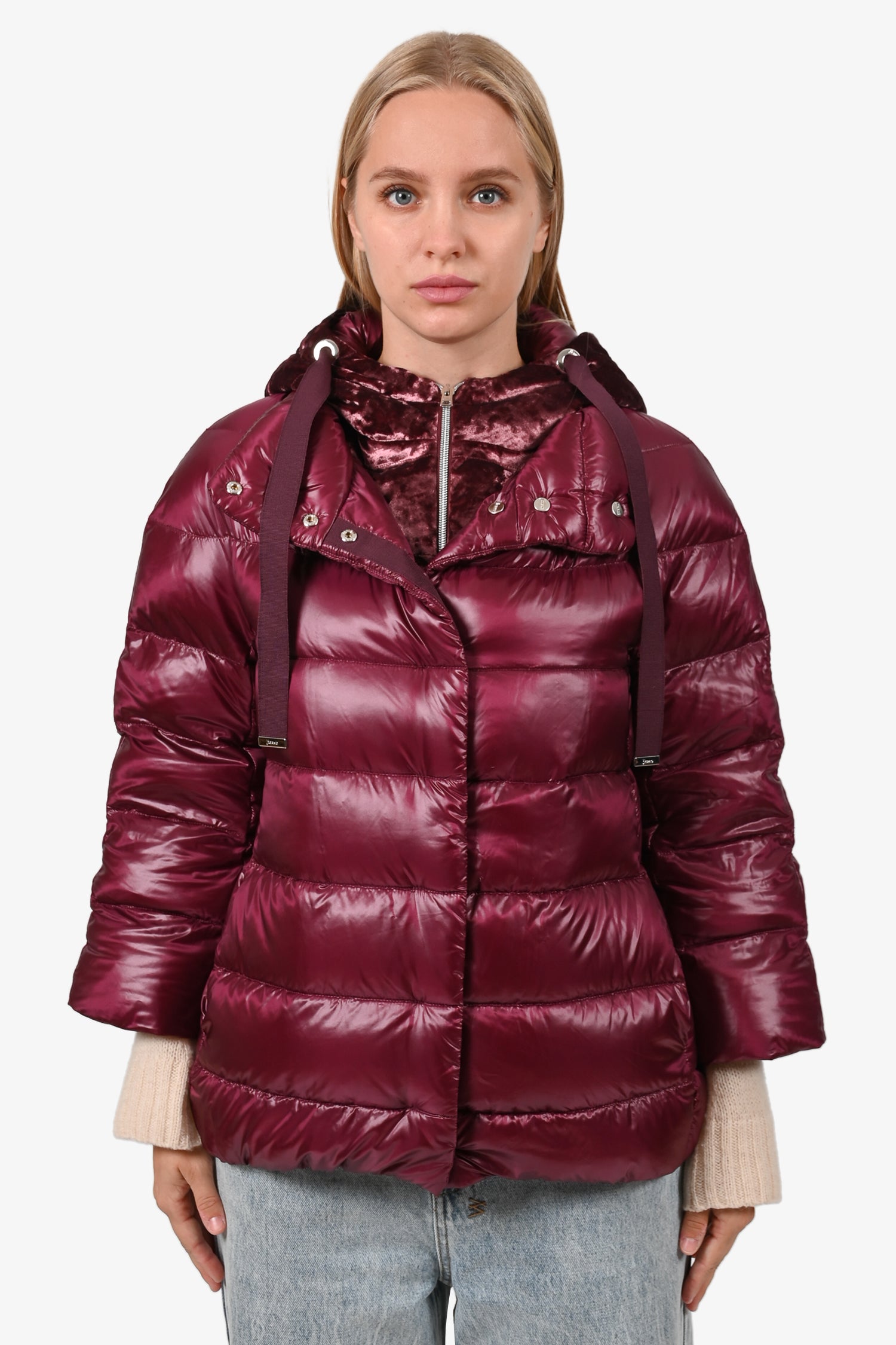 Herno Purple Polyamide Coat
