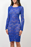 Isabel Marant Etoile Blue Crochet Knit Dress Size 36