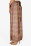 Isabel Marant Etoile Cream/Pink Floral Silk Wrap Midi Skirt Size 36