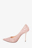 Jimmy Choo Beige Glitter Pointed Toe Heels Size 40