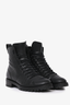 Jimmy Choo Black Leather Combat Boots Size 37.5