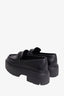 Jimmy Choo Black Leather Crystal Embellished 'Bryer' Loafers Size 39