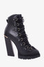 Jimmy Choo Black Leather Lace-Up Heeled Boots Size 39