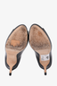 Jimmy Choo Black Leather Peep Toe Heels Size 36.5