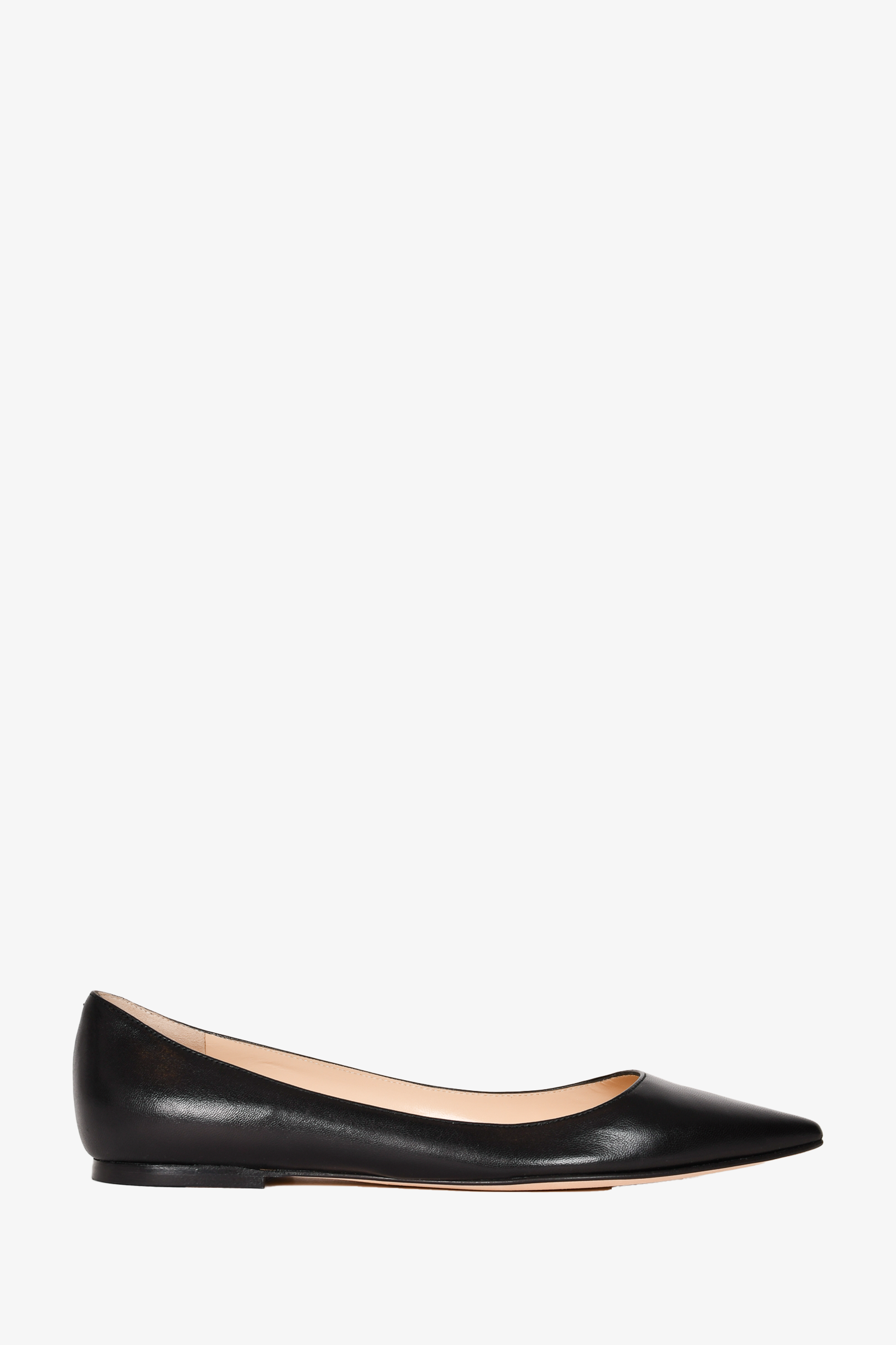 Jimmy Choo Black Leather Pointed Toe 'Alina' Flats Size 36 – Mine
