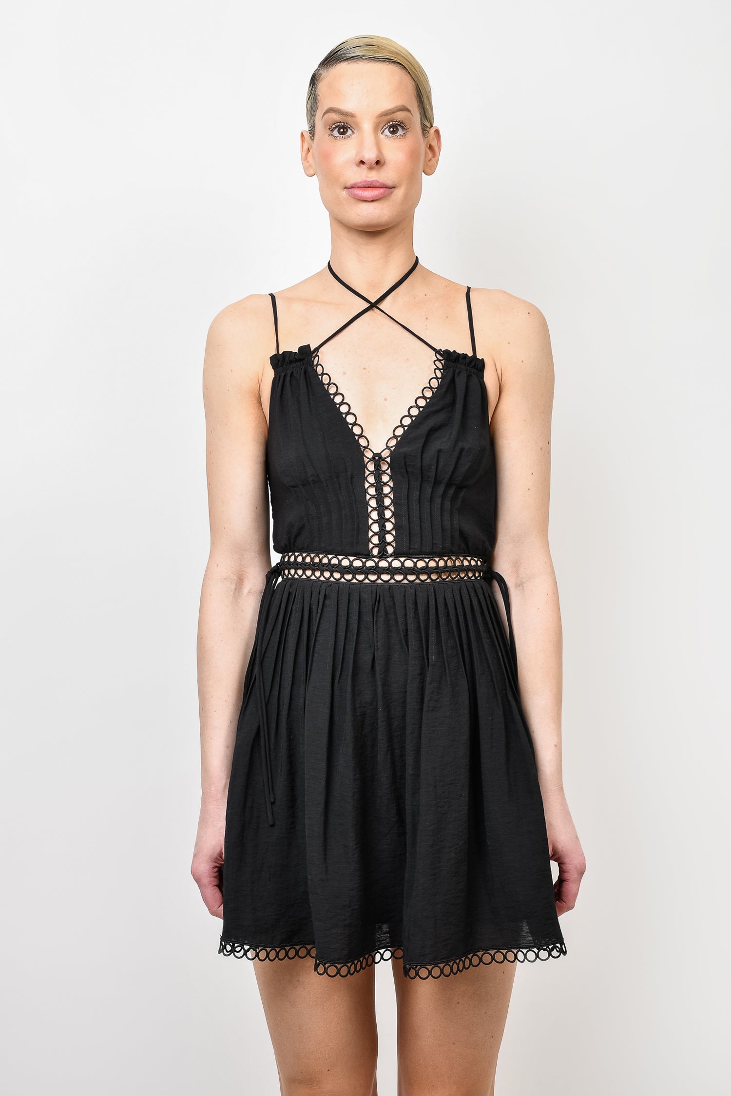 white christmas dresses Jonathan Simkhai Jaelynn Cut-Out Dress - BOPF main image 1