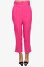 Khaite Hot Pink Pleated Straight Leg Trousers Size 4