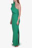 Lanvin 2014 Green One-Shoulder Long Dress Size 42