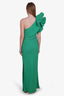 Lanvin 2014 Green One-Shoulder Long Dress Size 42