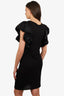 Lanvin Black Ruffle Sleeve Dress Size L