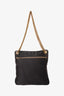 Lanvin Black Satin Shoulder Bag Gold Chain Handle