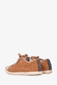 Lanvin Brown Suede/Snakeskin Cap-Toe Sneakers Size 39