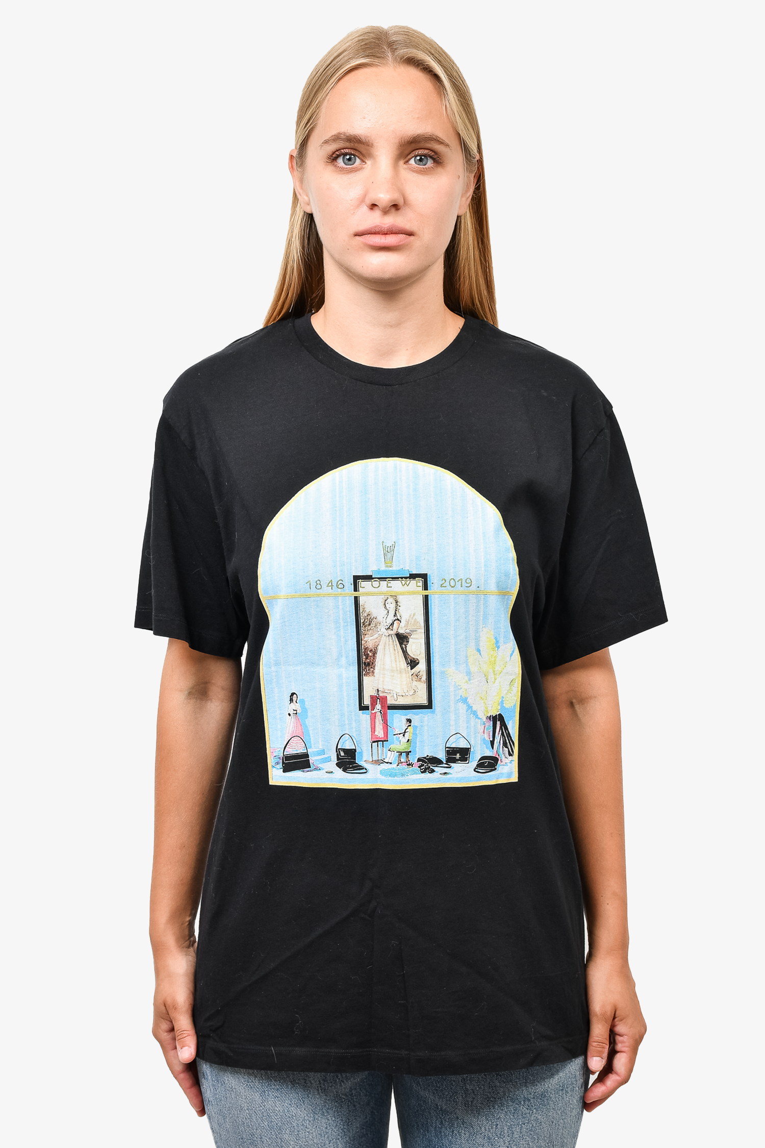 Loewe Black Cotton Graphic T-Shirt Size M – Mine & Yours