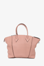 Louis Vuitton 2015 Pink Leather 'Lockit' MM Top Handle with Strap