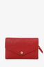 Louis Vuitton 2015 Red Empreinte Leather Curieuse Trifold Wallet