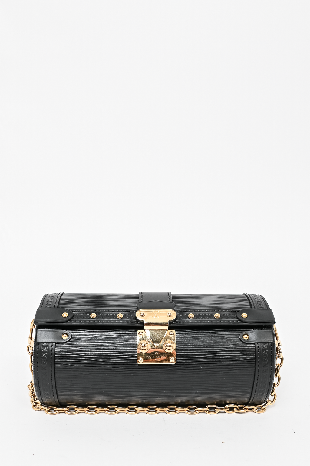 Louis Vuitton 2021 Black Epi Leather Papillon Trunk Bag w/ Chain