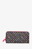Louis Vuitton Black Monogram Multicolour 'Insolite' Wallet with Pink Interior