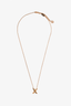 Louis Vuitton Gold Toned 'Me & Me' Pendant Necklace