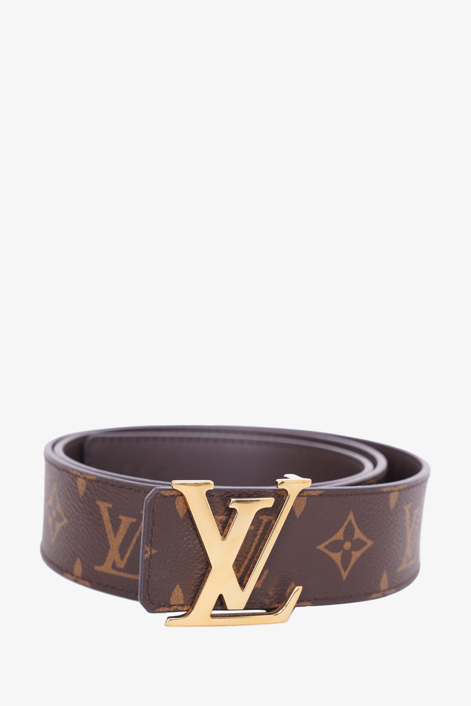 Louis Vuitton Brown Monogram Belt with Silver Buckle Brown Louis Vuitton monogram belt with silver | Mercari main image 3