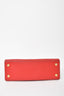 Louis Vuitton Red Empreinte Leather 'Pont Neuf' MM Top Handle Bag w/ Strap
