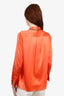 M Missoni Black/Orange Silk Button-Up Blouse Size 40