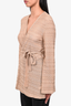 M Missoni Gold Shimmer Open Wrap Cardigan Size S