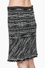 M Missoni Grey Striped Knit Midi Skirt Size 8