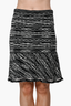 M Missoni Grey Striped Knit Midi Skirt sz 8