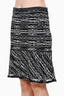 M Missoni Grey Striped Knit Midi Skirt sz 8