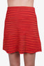 M Missoni Red Cotton Mini Skirt Size 42