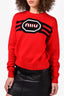 Miu Miu 2019 Red Wool Logo Design Sweater Size 40