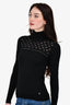 Roberto Cavalli Black Wool Embellished Turtleneck Sweater Size 38