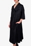 Victoria Beckham Black Pleated Trench Short Sleeve Dress Size 6