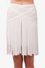 Herve Leger White Bandage Fringe Mini Skirt Size XS