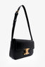 Celine Black Leather Claude Triomphe Shoulder Bag