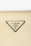 Prada Yellow Glace Leather Twin Pocket Double Handle Tote with Strap