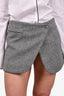 Coperni Black/White Wool Herringbone Mini Skirt Size 36