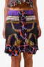 Peter Pilotto Purple/Orange Flounce Mini Skirt Size 4