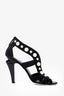 Pre-loved Chanel™ Black Strappy Pearl Embellished Heels Size 38